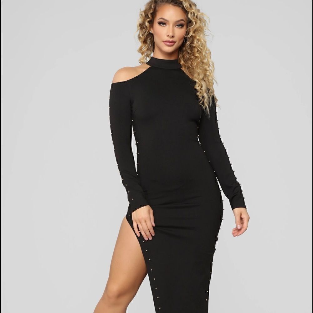 Fashion Nova Glad You Came Cold Shoulder Dress